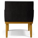 Ver mais imagens de Kit 2 Poltronas Decorativas para Beatriz W01 Linho Cinza Corano Preto - Lyam Decor