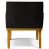 Kit 2 Poltronas Decorativas para Beatriz W01 Linho Cinza Corano Preto - Lyam Decor - 8