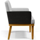 Ver imagem 7 de Kit 2 Poltronas Decorativas para Beatriz W01 Linho Cinza Corano Preto - Lyam Decor