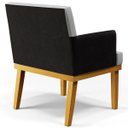 Ver imagem 4 de Kit 2 Poltronas Decorativas para Beatriz W01 Linho Cinza Corano Preto - Lyam Decor