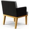 Kit 2 Poltronas Decorativas Beatriz W01 Linho Cinza Escuro Corano Preto - Lyam Decor - 3