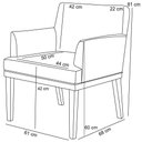 Ver imagem 5 de Kit 2 Poltronas Decorativas para e Recepção Beatriz W01 Linho Cru - Lyam Decor