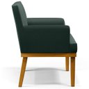Ver imagem 3 de Poltrona Decorativa Para Sala de Estar e Recepção Beatriz W01 Linho Verde Musgo - Lyam Decor