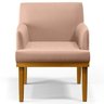 Kit 2 Poltronas Decorativas para e Recepção Beatriz W01 Linho Rosê - Lyam Decor - 7