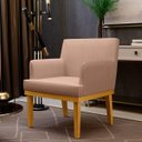 Ver imagem 2 de Kit 2 Poltronas Decorativas para e Recepção Beatriz W01 Linho Rosê - Lyam Decor