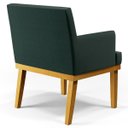 Ver imagem 4 de Kit 2 Poltronas Decorativas para Recepção Beatriz W01 Linho Verde Musgo - Lyam