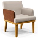 Ver imagem 3 de Kit 2 Poltronas Decorativas para Beatriz W01 Linho Cru Corano Marrom - Lyam Decor