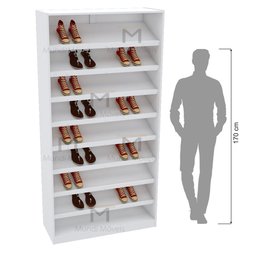 SAPATEIRA MÓDULO CLOSET A200XL100XP40 M356.B (9 PRATELEIRAS) MUNDI MOVEIS - 6