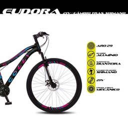 Bicicleta Euphora Aro 29 Alumínio 21v Câmbio Traseiro Shimano Freio Mecânico Rosa Azul - Colli - 3 Bicicleta Euphora Aro 29 Alumínio 21v Câmbio Traseiro Shimano Freio Mecânico Rosa Azul - Colli - 3