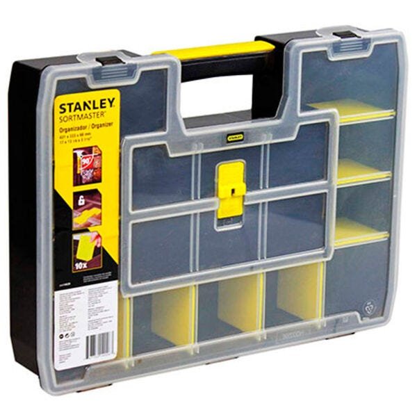Caixa Organizadora Grande Softmaster Stanley STST14026 - 17 Compartimentos STST14026