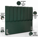 Ver imagem 3 de Cabeceira Cama Box Painel Casal 140 cm Dália W01 Linho Verde Musgo - Lyam Decor