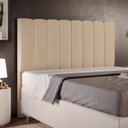 Ver imagem 3 de Cabeceira Cama Box Painel Casal 140cm Dália W01 Suede Bege - Lyam Decor