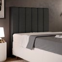 Ver imagem 1 de Cabeceira Cama Box Painel Solteiro 100 cm Dália W01 Linho Chumbo - Lyam Decor