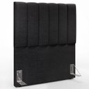 Ver imagem 2 de Cabeceira Cama Box Painel Solteiro 100 cm Dália W01 Linho Chumbo - Lyam Decor