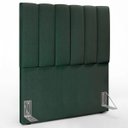 Ver imagem 2 de Cabeceira Cama Box Painel Solteiro 100 cm Dália W01 Linho Verde Musgo - Lyam Decor