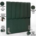 Ver imagem 3 de Cabeceira Cama Box Painel Solteiro 100 cm Dália W01 Linho Verde Musgo - Lyam Decor