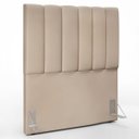 Ver imagem 2 de Cabeceira Cama Box Painel Solteiro 100 cm Dália W01 Suede Bege - Lyam Decor