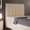 Ver imagem 2 de Cabeceira Cama Box Painel Solteiro 100 cm Dália W01 Suede Bege - Lyam Decor
