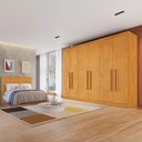 Ver imagem 2 de Guarda Roupa Casal 6 Portas 4 Gavetas Oslo Peroba