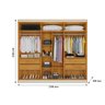 Guarda Roupa Casal 6 Portas 4 Gavetas Oslo Peroba - 3