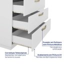 Ver imagem 5 de Cômoda 1 Porta 4 Gavetas Araçá CabeCasa MadeiraOriginals Branco