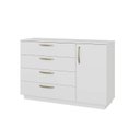 Ver imagem 2 de Cômoda 1 Porta 4 Gavetas Araçá CabeCasa MadeiraOriginals Branco