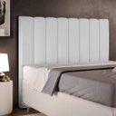 Ver imagem 1 de Cabeceira Cama Box Painel Casal 140 cm Dália W01 Linho Cinza - Lyam Decor