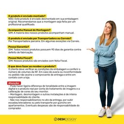 02 Armários Aéreo Planejada Lux 120cm Mdf 03 Portas Branco - 2