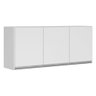 02 Armários Aéreo Planejada Lux 120cm Mdf 03 Portas Branco - 3