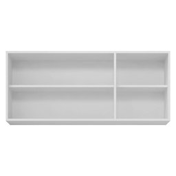 02 Armários Aéreo Planejada Lux 120cm Mdf 03 Portas Branco - 5