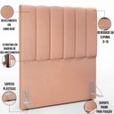 Ver imagem 3 de Cabeceira Cama Box Painel Solteiro 100 cm Dália W01 Linho Rosê - Lyam Decor