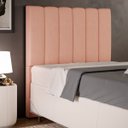 Ver imagem 1 de Cabeceira Cama Box Painel Solteiro 100 cm Dália W01 Linho Rosê - Lyam Decor