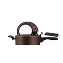 Ver imagem 2 de Panela de Pressao Aluminio Chocolate C/visor de Vidro 4,5l 9195