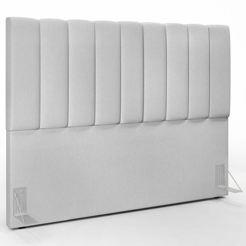 Cabeceira Cama Box Painel Queen 160cm Dália W01 Linho Cinza - Lyam Decor