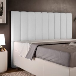 Cabeceira Cama Box Painel Queen 160cm Dália W01 Linho Cinza - Lyam Decor - 2