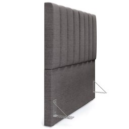 Cabeceira Cama Box Painel Casal 140cm Dália W01 Linho Cinza Escuro - Lyam Decor - 3