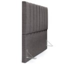 Ver imagem 3 de Cabeceira Cama Box Painel Casal 140cm Dália W01 Linho Cinza Escuro - Lyam Decor