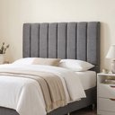 Ver imagem 1 de Cabeceira Cama Box Painel Casal 140cm Dália W01 Linho Cinza Escuro - Lyam Decor
