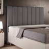 Cabeceira Cama Box Painel Casal 140cm Dália W01 Linho Cinza Escuro - Lyam Decor - 1