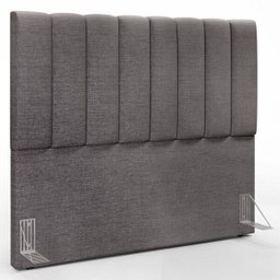 Cabeceira Cama Box Painel Casal 140cm Dália W01 Linho Cinza Escuro - Lyam Decor - 2