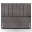 Ver imagem 4 de Cabeceira Cama Box Painel Casal 140cm Dália W01 Linho Cinza Escuro - Lyam Decor