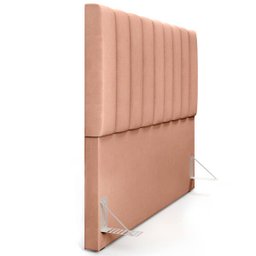 Cabeceira Cama Box Painel Queen 160 cm Dália W01 Linho Rosê - Lyam Decor - 4