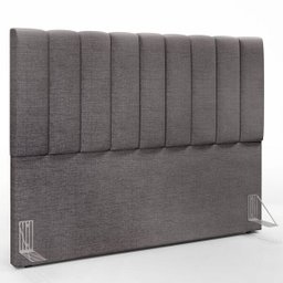 Cabeceira Cama Box Painel Queen 160 cm Dália W01 Linho Cinza Escuro - Lyam Decor - 1
