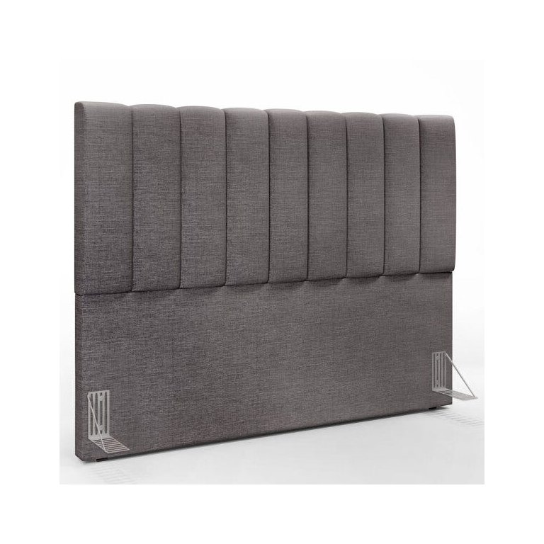 Cabeceira Cama Box Painel Queen 160 cm Dália W01 Linho Cinza Escuro - Lyam Decor