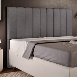 Cabeceira Cama Box Painel Queen 160 cm Dália W01 Linho Cinza Escuro - Lyam Decor - 2