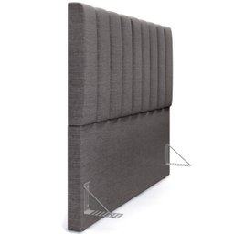 Cabeceira Cama Box Painel Queen 160 cm Dália W01 Linho Cinza Escuro - Lyam Decor - 4