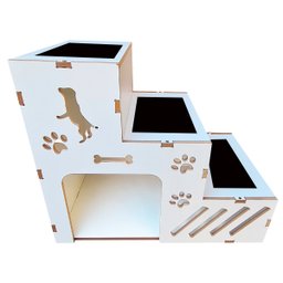 Escada Pet para Cachorro e Gato com 3 Degraus e Toca em Mdf - 4