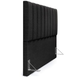 Cabeceira Cama Box Painel Casal Queen 160 cm Dália W01 Linho Chumbo - Lyam Decor - 4