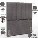 Ver imagem 3 de Cabeceira Cama Box Painel Solteiro 100cm Dália W01 Linho Cinza Escuro - Lyam Decor