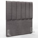 Ver imagem 2 de Cabeceira Cama Box Painel Solteiro 100cm Dália W01 Linho Cinza Escuro - Lyam Decor